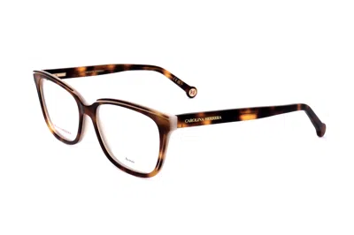 Carolina Herrera Women's 54 Mm Havana White Eyeglasses In Brown