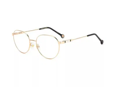 Carolina Herrera Women's 54 Mm Rose Gold Eyeglasses In Gray