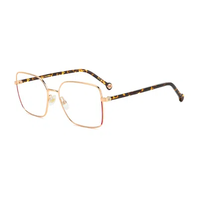 Carolina Herrera Women's 55 Mm Gold Nude Eyeglasses In Transparent