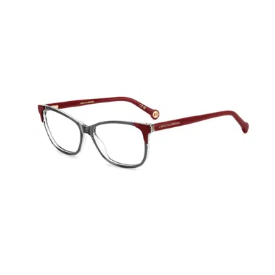 Carolina Herrera Women's 55 Mm Grey Red Eyeglasses In Burgundy