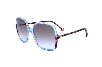 Carolina Herrera Geometric-frame Sunglasses In Blue