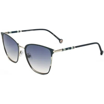 Carolina Herrera Women's 56 Mm Grey Sunglasses In Gold