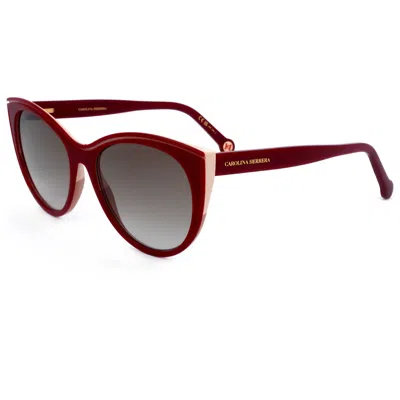 Carolina Herrera Women's 56mm Burgundy Beige Sunglasses In Brown