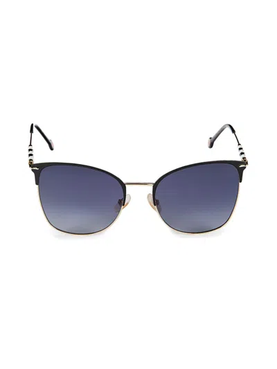 Carolina Herrera Women's 56mm Cat Eye Sunglasses In Metallic