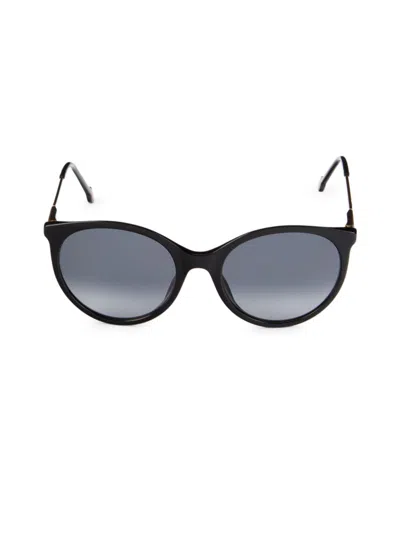 Carolina Herrera Women's 56mm Oval Sunglasses In Black