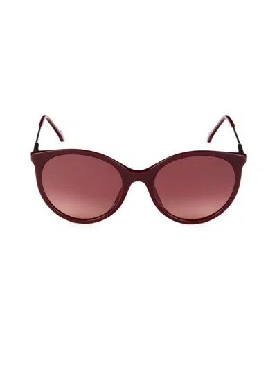 Carolina Herrera Women's 56mm Oval Sunglasses In Red