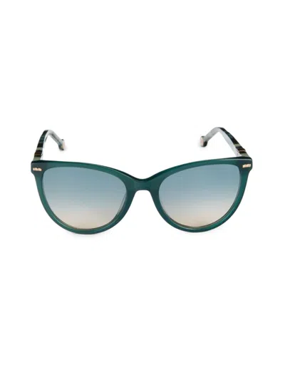 Carolina Herrera Women's 57mm Cat Eye Sunglasses In Blue