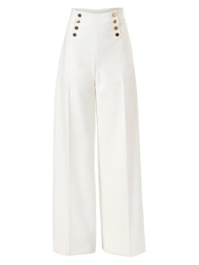 Carolina Herrera Women's Cabana Alba Stretch-cotton Pants In White