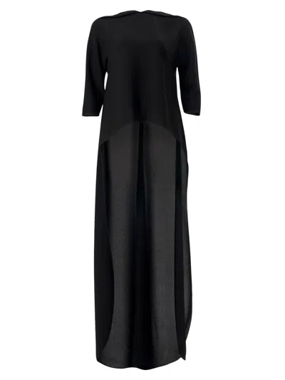 Carolina Herrera Women's Cape Georgette Asymmetric Top In Black