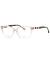 Carolina Herrera Demo Cat Eye Ladies Eyeglasses Ch 0048 03io 53 In Brown