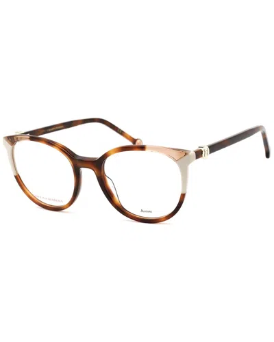 Carolina Herrera Tortoiseshell Round-frame Optical Glasses In Brown