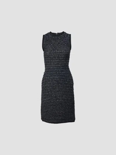 Carolina Herrera Women's Chalet Tweed Mini Dress In Black
