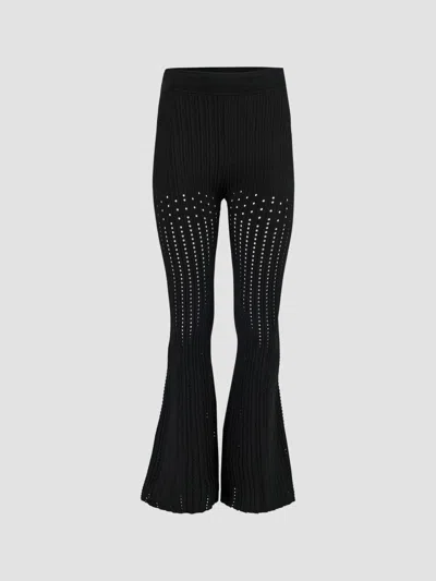 Carolina Herrera Women's Crochet Flare Pants In Black