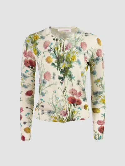 Carolina Herrera Women's Floral Silk Crewneck Cardigan In Multi