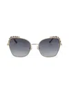 Carolina Herrera Women's Her 59mm Cat-eye Sunglasses In Gold