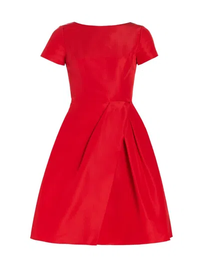 Carolina Herrera Icon Bateau Neck Short-sleeve Dress In Black