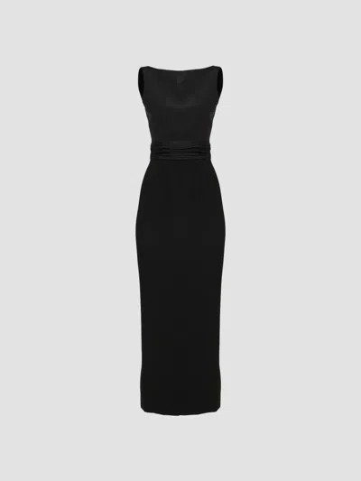 Carolina Herrera Women's Silk Column Midi Dress In Black