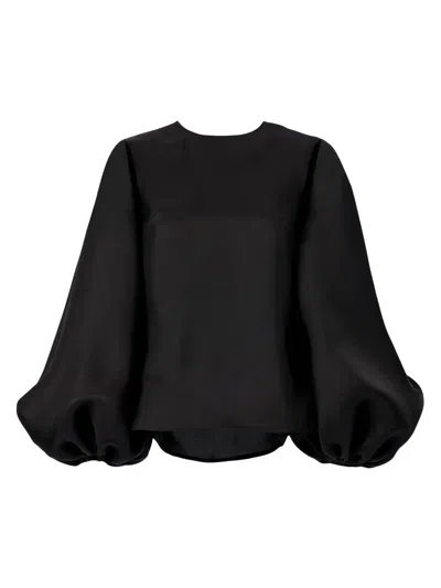 Carolina Herrera Raglan-sleeve Blouse In Black