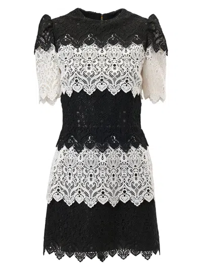 Carolina Herrera Women's Striped Lace A-line Minidress In Multi