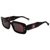 Carolina Herrera Pink Rectangular Ladies Sunglasses Her 0187/s 0guu/u1 50 In Black
