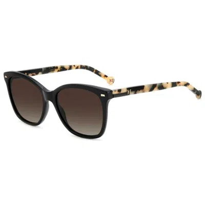Carolina Herrera Tortoiseshell-effect Square-frame Sunglasses In Brown