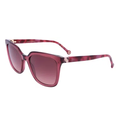 Carolina Herrera Tortoiseshell-effect Geometric-frame Sunglasses In Multi