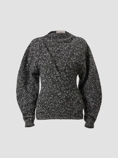 Carolina Herrera Women's Wool-blend Boatneck Sweater In Gray