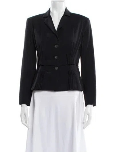 Pre-owned Carolina Herrera Wool Blazer In Black