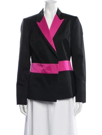 Pre-owned Carolina Herrera Wool Blazer In Blue