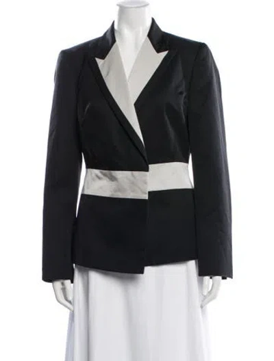 Pre-owned Carolina Herrera Wool Blazer In Blue
