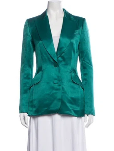 Pre-owned Carolina Herrera Wool Blazer In Blue