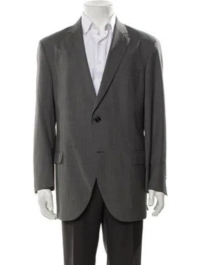 Pre-owned Carolina Herrera Wool Blazer In Gray