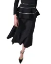 Carolina Herrera Wool-blend A-line Midi Skirt In Black