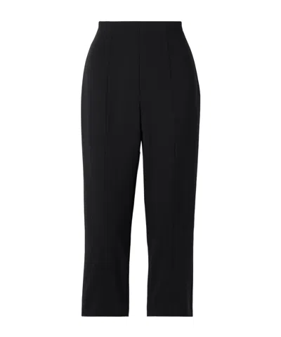Carolina Herrera Cropped Wool-blend Crepe Skinny Pants In Black