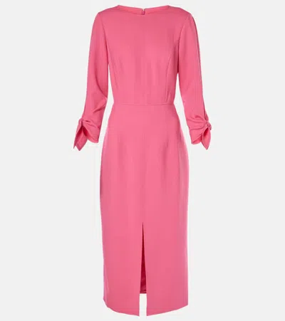 Carolina Herrera Wool-blend Midi Dress In Pink