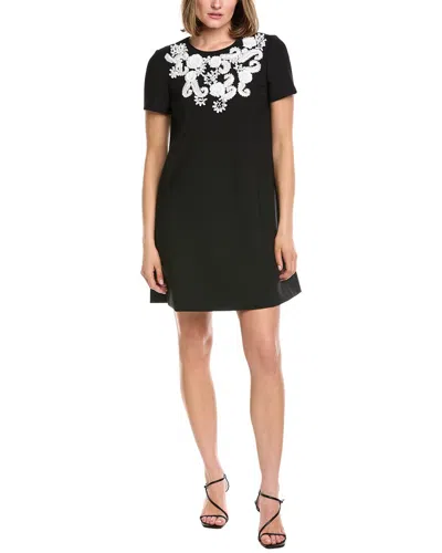 Carolina Herrera Wool-blend Shift Dress In Black