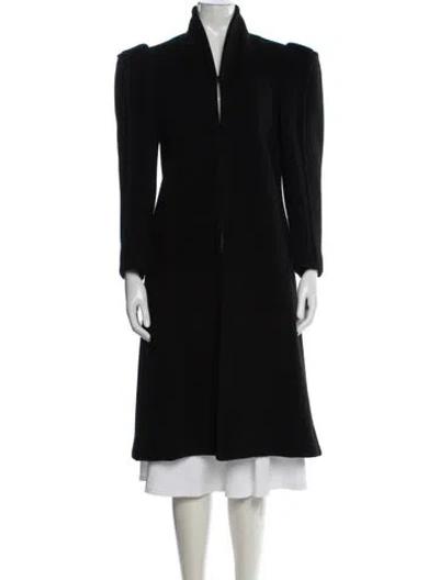Pre-owned Carolina Herrera Wool Coat In Black