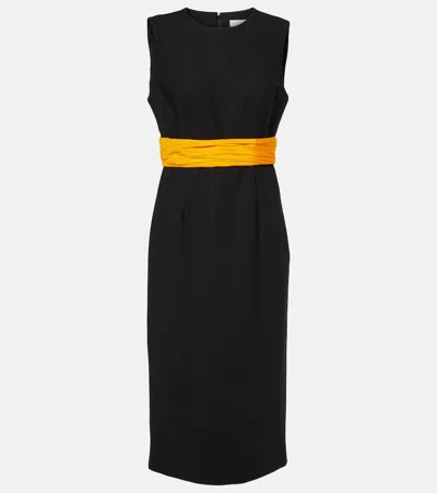 Carolina Herrera Wool Cocktail Dress In Schwarz