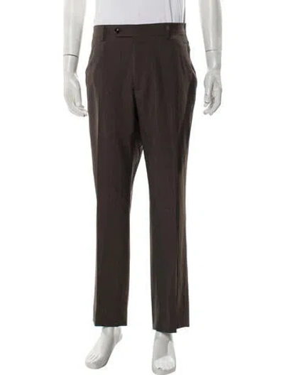 Pre-owned Carolina Herrera Wool Dress Pants In Neutral