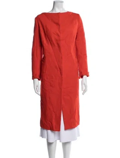 Pre-owned Carolina Herrera Wool Jacket In Orange