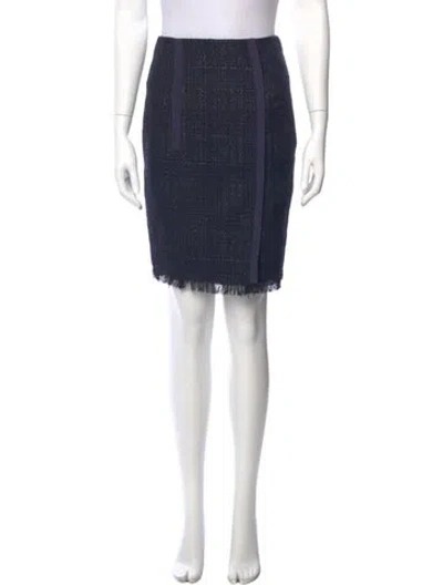 Pre-owned Carolina Herrera Wool Knee-length Skirt In Black