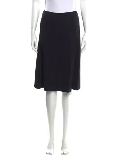 Pre-owned Carolina Herrera Wool Knee-length Skirt In Black