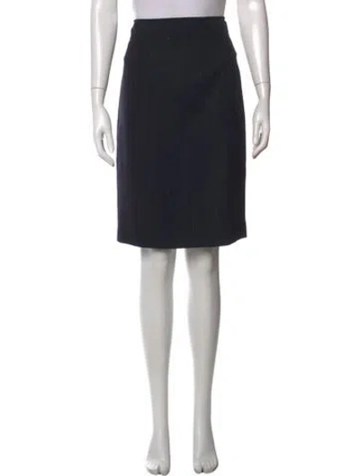 Pre-owned Carolina Herrera Wool Knee-length Skirt In Gray