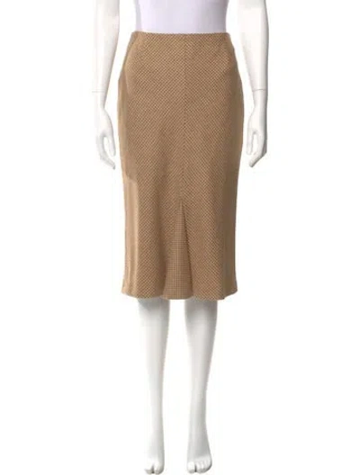 Pre-owned Carolina Herrera Wool Knee-length Skirt In Neutral