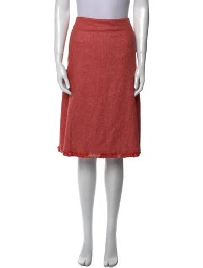 Pre-owned Carolina Herrera Wool Knee-length Skirt In Pink