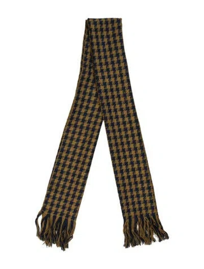 Pre-owned Carolina Herrera Wool Patterned Scarf In Multi