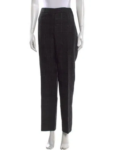 Pre-owned Carolina Herrera Wool Straight Leg Pants W/ Tags In Black