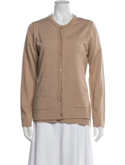 Pre-owned Carolina Herrera Wool Sweater In Brown