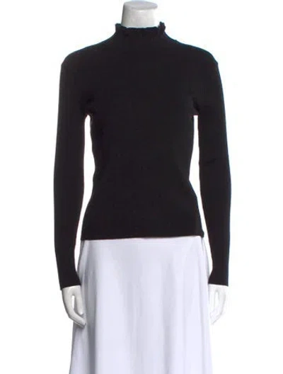 Pre-owned Carolina Herrera Wool Turtleneck Sweater In Black