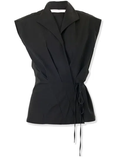 Carolina Herrera Wrap Top In 黑色